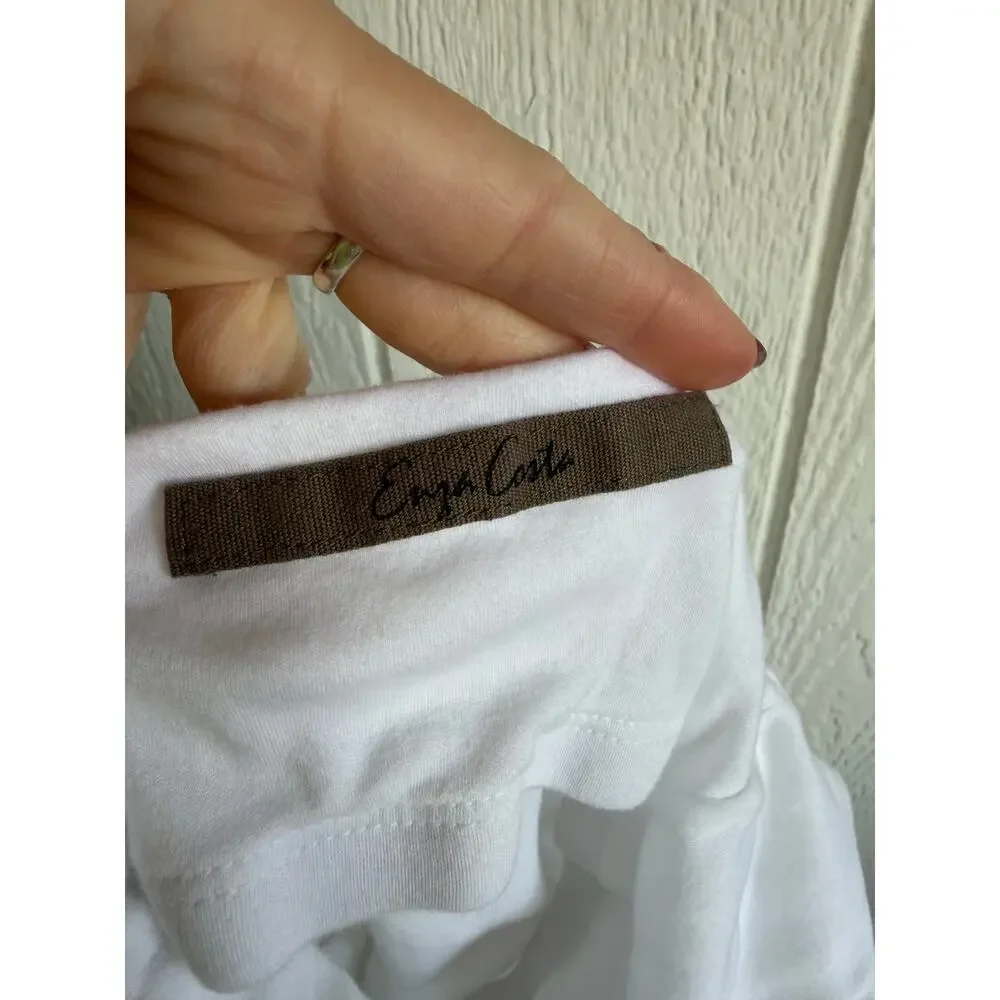NWOT Enza Costa Silk Rib Essential Tank in White, XS $165 - Picture 6 of 6